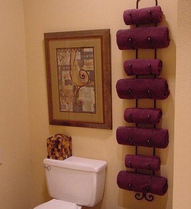 toalheiro casa de banho garrafas