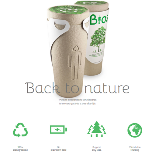 bios urn urna biodegradável funeral sustentável