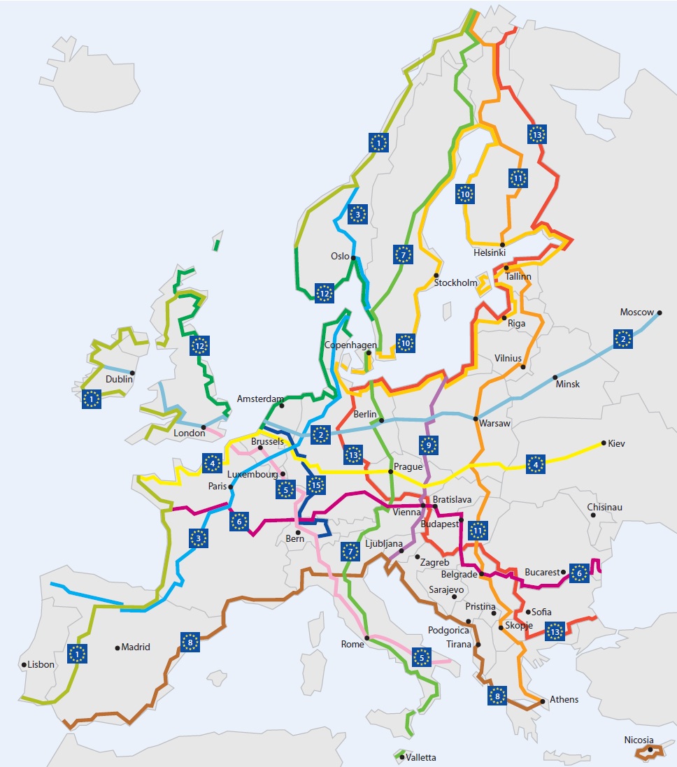 eurovelo ciclovia europeia rotas