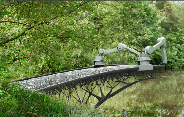 A cidade de Amesterdão, na Holanda, caracterizada pelos seus canais e pontes, terá mais uma ponte, mas desta vez será construída em pleno ar, graças a uma impressora 3D desenvolvida pela empresa MX3D.
