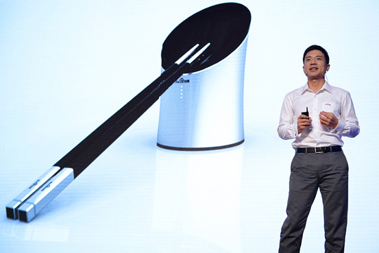 Baidu CEO Robin Li pauzinhos comida