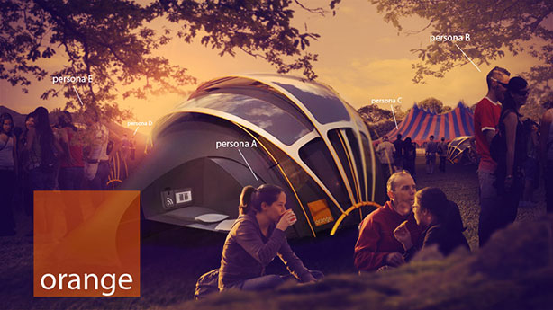 Orange Tent Tenda solar