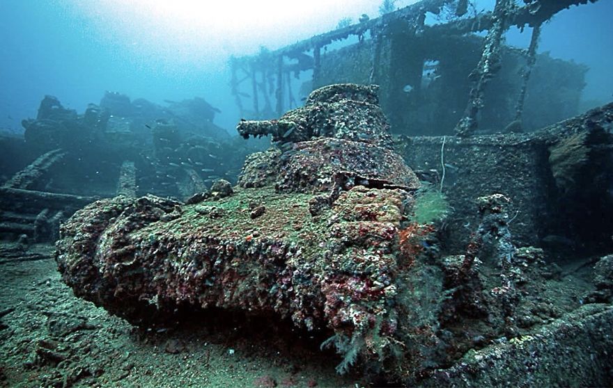 Tanques de guerra mar coral
