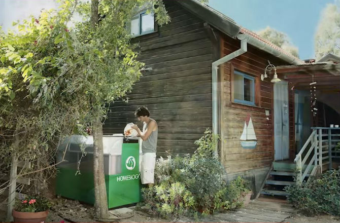 home biogás compostagem