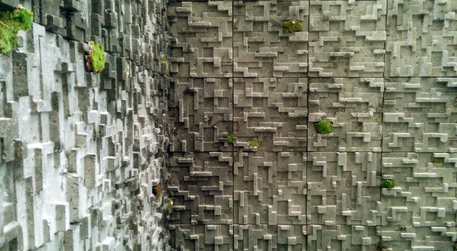 parede de betão plantas