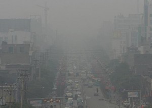 Linfen China poluição do carvão.