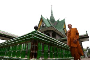cerveja garrafas de vidro templo monge reutilizar
