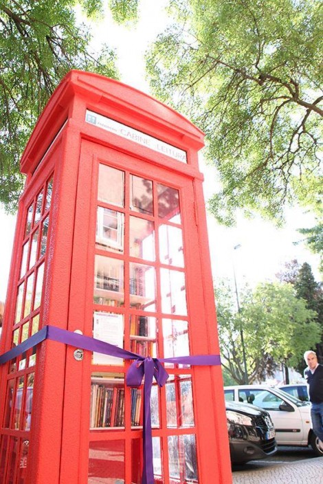 cabine de leitura inauguração