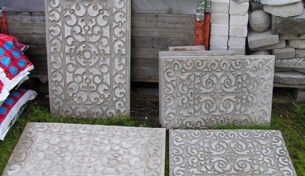 pátio blocos de cimento tapetes