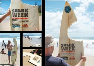 campanha de marketing guerrilla documentário tubarões dicovery channel