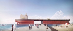 The Black Gold e é uma proposta para transformar um navio petroleiro abandonado gigante e reutilizá-lo como edifício público.