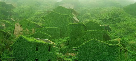 Uma pequena vila de pescadores na China, onde já não vive ninguém há muitos anos, foi reconquistada pela natureza, que transformou as casas em espaços verdes impressionantes. O local foi fotografado por Tang Yuhong, que nos mostra agora o seu trabalho de tirar o fôlego.