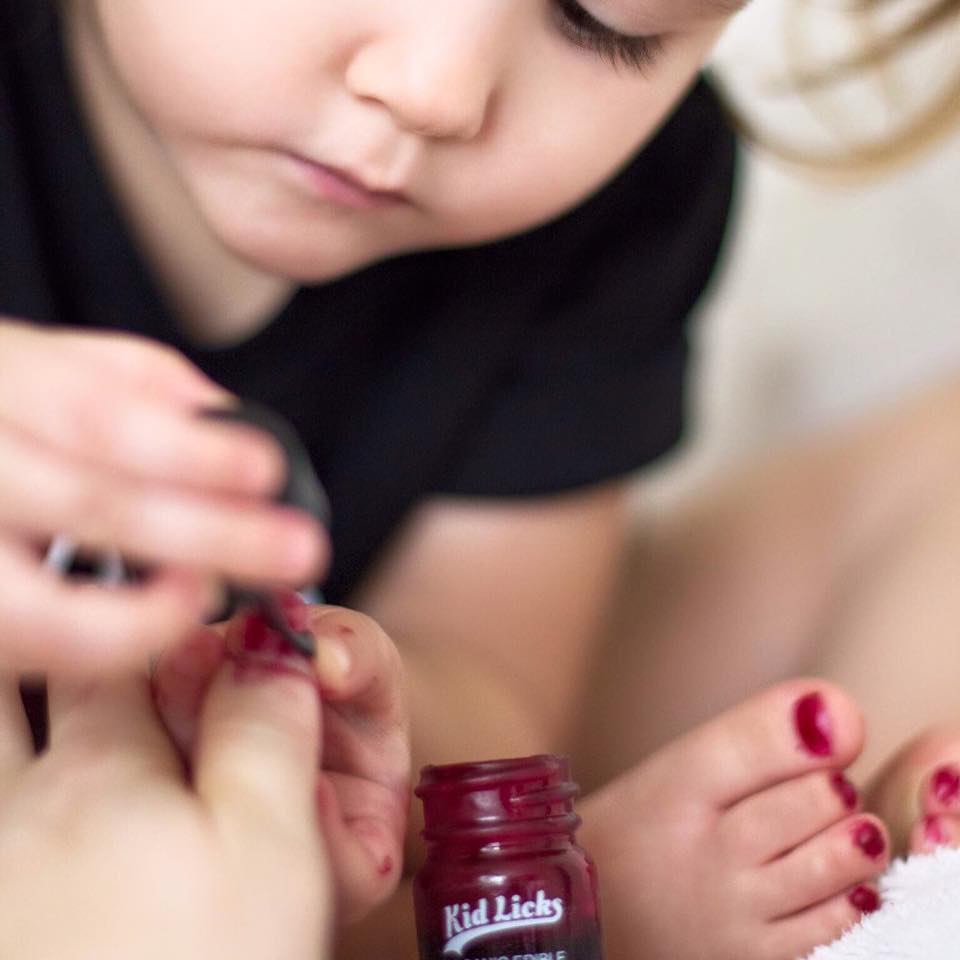 Kid Licks Nail Polish, made with 100% edible ingredients - Great  concentration! 📸 compliments of @jessjahart . . . . . . . . . . . . . . .  . . #naturalnailpolish #nontoxic #nontoxicnailpolish #healthynails  #cleanbeauty #healthynailpolish ...